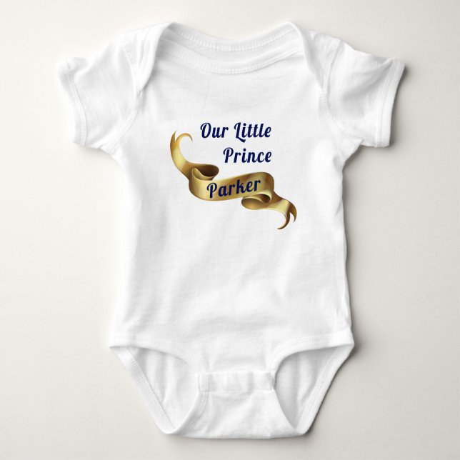 Unser kleiner Prinz Royal Personalisiert Baby Strampler (Vorderseite)