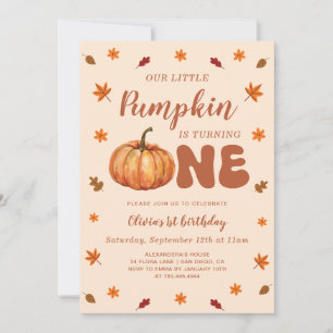 Unser kleiner Pumpkin 1. Geburtstag Einladung