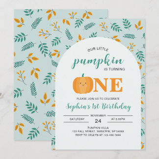 Unser kleiner Pumpkin 1. Geburtstag Einladung