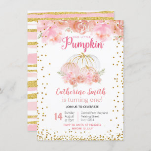 Unser kleiner Pumpkin 1. Geburtstag Einladung