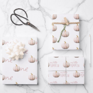 Unser kleiner Pumpkin 1. Geburtstag Geschenkpapier Set