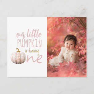 Unser kleiner Pumpkin 1. Geburtstag Postkarte