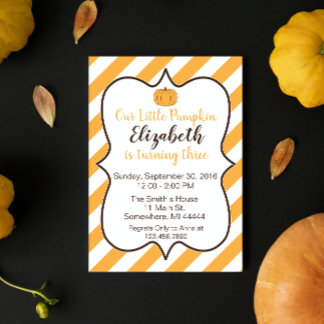 Unser kleiner Pumpkin Birthday Einladung