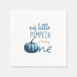 Unser kleiner Pumpkin Blue 1. Geburtstag Serviette