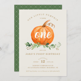 Unser kleiner Pumpkin erster Geburtstag Einladung
