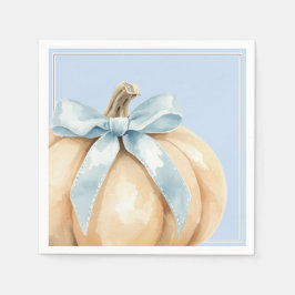 Unser kleiner Pumpkin Fall Baby Dusche Blue Baby B Serviette