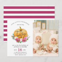 Unser kleiner Pumpkin Fall Floral 2. Zehn Geburtst