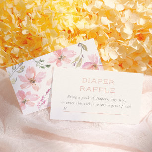 Unser kleiner Pumpkin Floral Diaper Raffle Begleitkarte