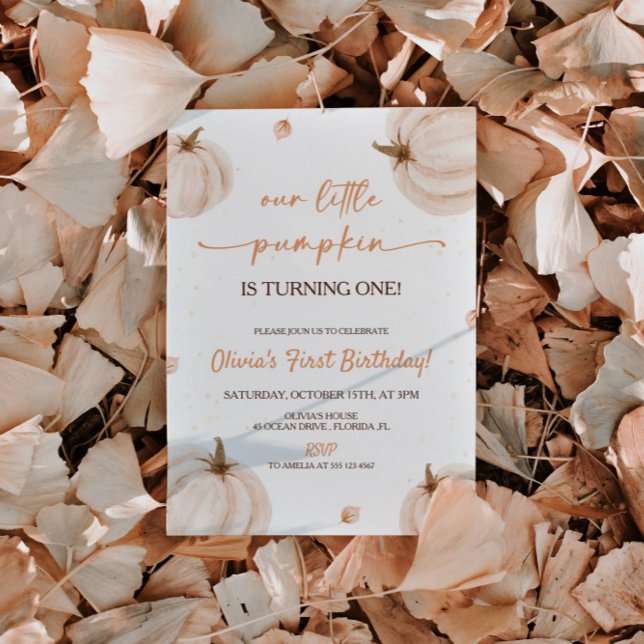 Unser kleiner Pumpkin Geburtstag Einladung (Von Creator hochgeladen)