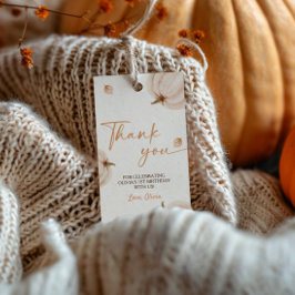 Unser kleiner Pumpkin Geburtstag Vielen Dank Tag Geschenkanhänger