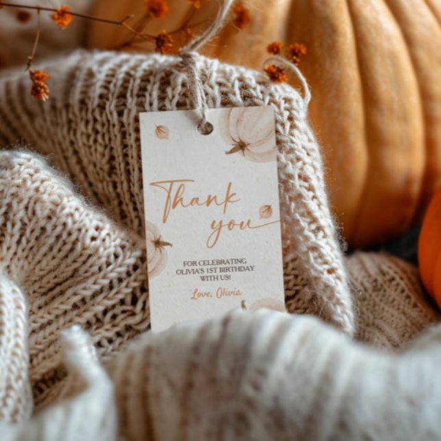 Unser kleiner Pumpkin Geburtstag Vielen Dank Tag Geschenkanhänger (Von Creator hochgeladen)