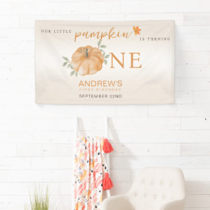 Unser kleiner Pumpkin Herbst 1. Geburtstag Banner