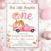 Geburtstags-Banner 'Our Little Pumpkin Is One' – Goldener Glitzer, 1,2 M, Für 1. Geburtstag & Herbstparty