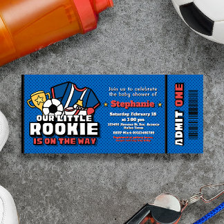 Unser kleiner Rookie ist auf dem Way Ticket Einladung