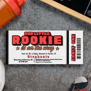 Unser kleiner Rookie ist auf dem Weg Ticket-Einlad Einladung