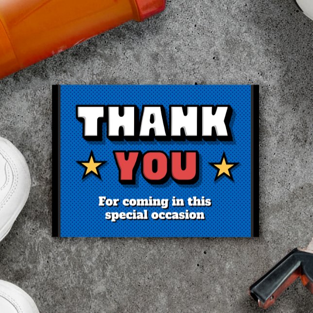 Unser kleiner Rookie ist unterwegs - Danke Karte (Our Little Rookie is on the Way - Thank You Card)