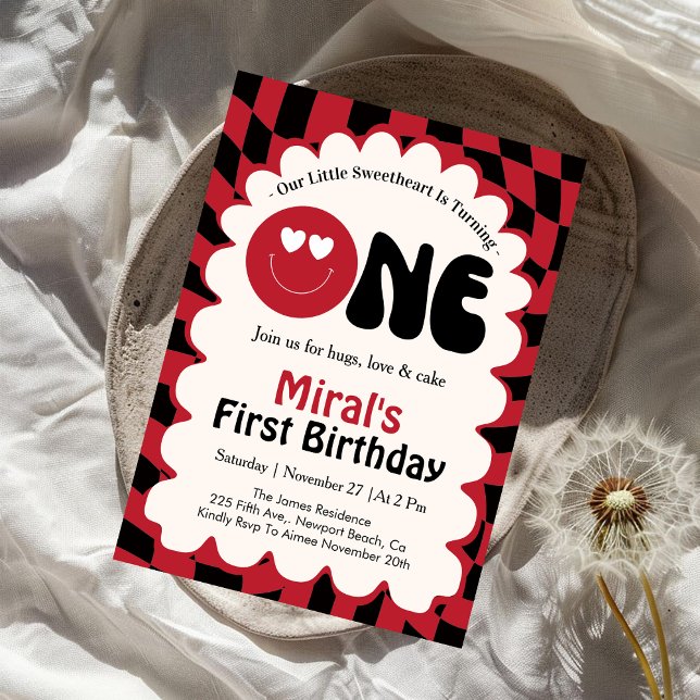 Unser kleiner Schatz wird Eins 1. Geburtstag  Einladung (Von Creator hochgeladen)