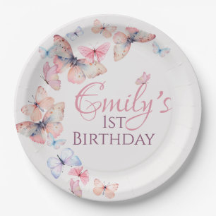 Unser kleiner Schmetterling - Aquarellfarben zum G Pappteller