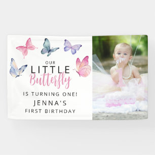 Unser kleiner Schmetterlings-Geburtstag Banner