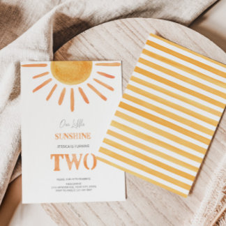 Unser kleiner Sonnenschein 2. Geburtstag Einladung