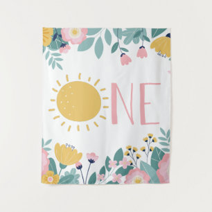 Unser kleiner Sonnenschein Boho Floral ONE Wandteppich