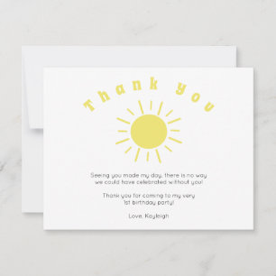 Unser kleiner Sonnenschein Geburtstag danke Ihnen