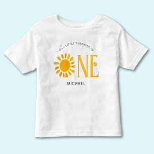 Unser kleiner Sonnenschein ist ein 1. Geburtstag Kleinkind T-shirt