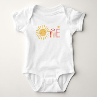 Unser kleiner Sonnenschein ist ein Geburtstag Baby Strampler