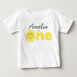 Unser kleiner Sonnenschein ist eins Baby T-shirt