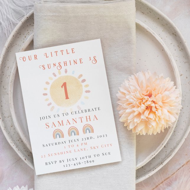 Unser kleiner Sonnenschein zum Geburtstag Einladung (Von Creator hochgeladen)