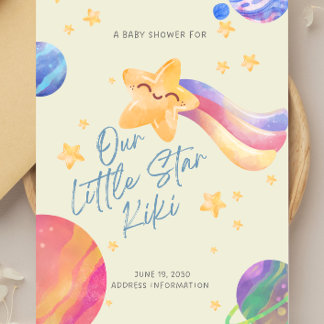 “Unser kleiner Stern” Babyshower-Einladung Einladung
