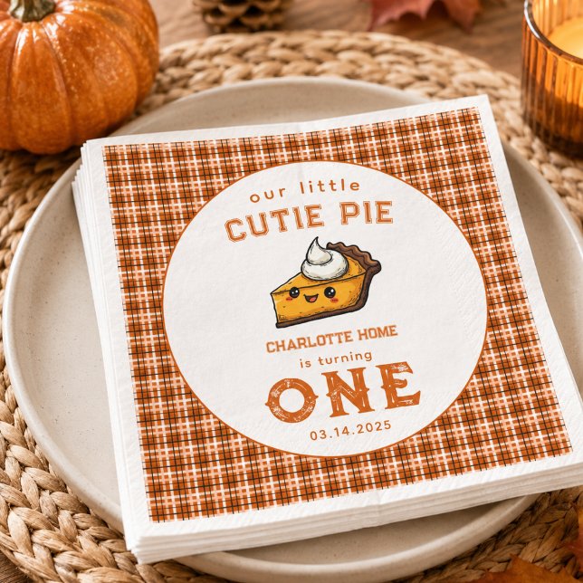 Unser kleiner Süsse Pi Tag 1. Geburtstag Serviette (Our Little Cutie Pi Day 1st Birthday Napkins)