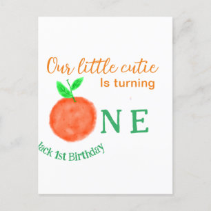 Unser kleiner Süßer orangefarbener Geburtstag Zitr Postkarte