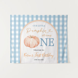 Unser kleiner süßer Pumpkin 1. Geburtstag Willkomm Wandteppich