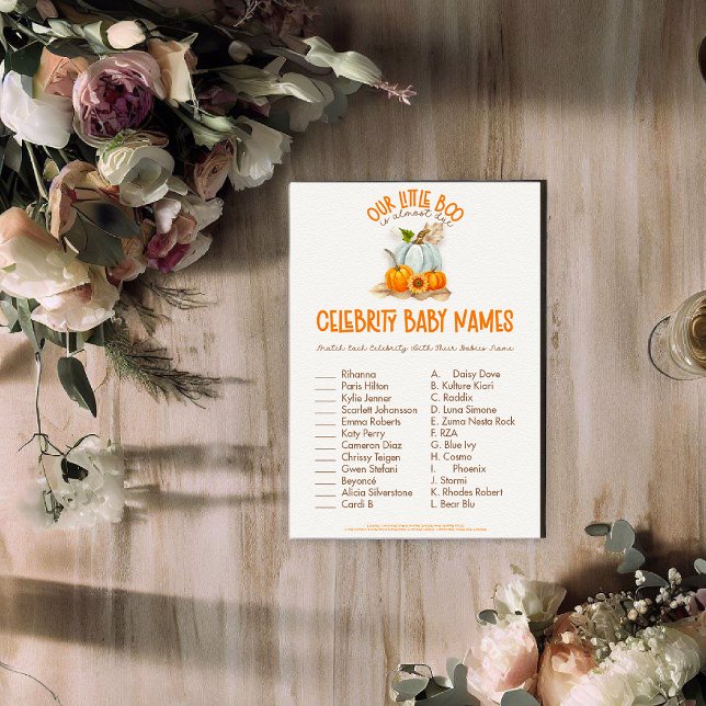 Unser kleines Boo Baby Shower Celebrity Babies Gam Begleitkarte (Von Creator hochgeladen)