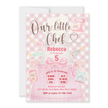 Unser kleines Chef Mädchen Rosa Gingham Backen Geb