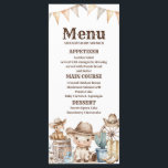 Unser kleines Cowboy Baby Shower Cactus Desert Men Menükarte<br><div class="desc">Unsere kleine Cowboy Baby Shower Cactus Desert Menu Card</div>