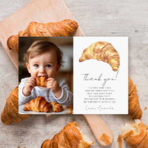 Unser kleines Croissant 1. Geburtstags-Dankeschön Dankeskarte