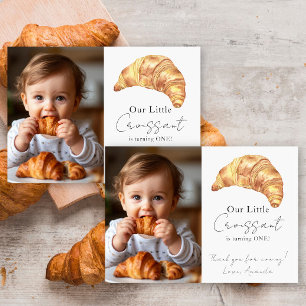 Unser kleines Croissant 1. Geburtstags-Dankeschön Dankeskarte
