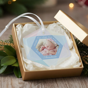 Unser kleines Gem June Birthstone Baby Birth Stats Ornament Aus Glas