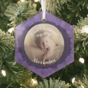 Unser kleines Gerber Baby Foto Ornament - Traube