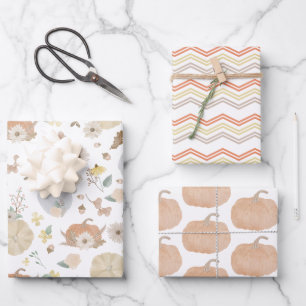 Unser kleines Kürbisweilen-Herbst-Geschenkpapier Geschenkpapier Set