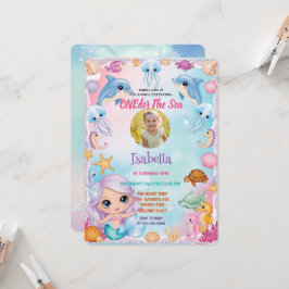 unser kleines Meerjungfrau 1. Foto Sommergeburtsta Einladung