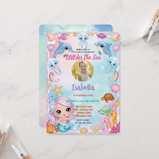 unser kleines Meerjungfrau 1. Foto Sommergeburtsta Einladung