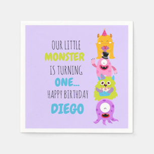 Unser kleines Monster dreht eins Serviette