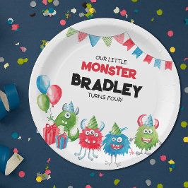 Unser kleines Monster | Foto Birthday Party Pappteller