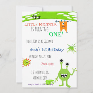 Unser kleines Monster macht eine Einladung zum Geb