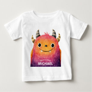 Unser kleines Monster Niedliche Aquarellkunst Baby T-shirt