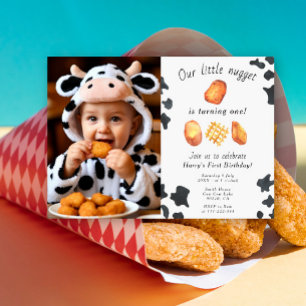 Unser kleines Nugget dreht einen Kindergeburtstag Einladung