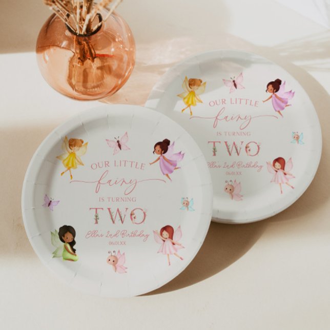 Unser kleines Party verzaubert den 2. Geburtstag Pappteller (Von Creator hochgeladen)